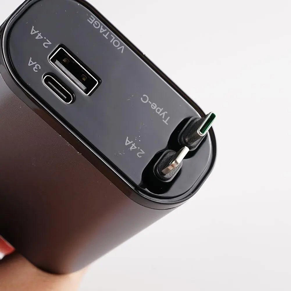 100W 4 IN 1 Retractable lighting Charger for car