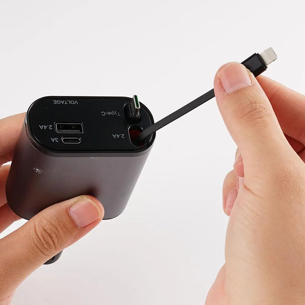 100W 4 IN 1 Retractable lighting Charger for car